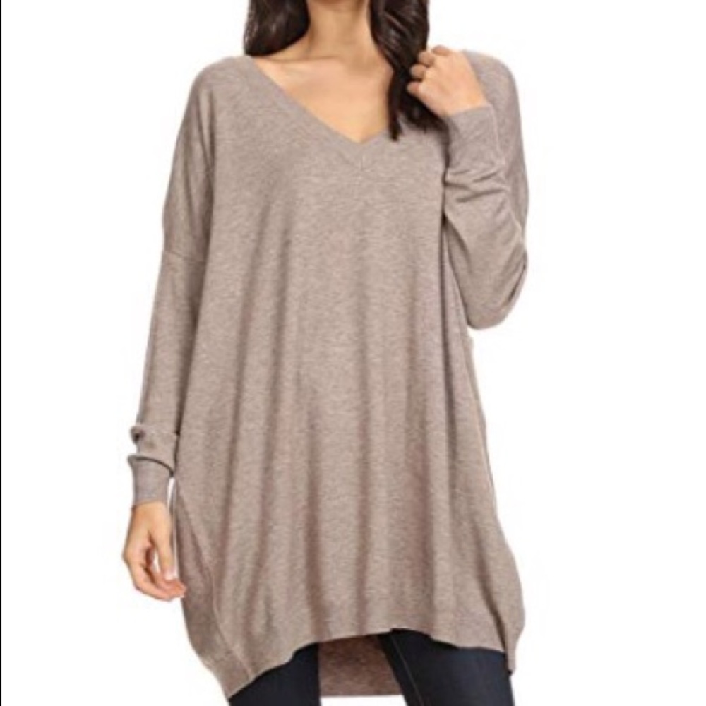 Alexander + David Oversized V-Neck Sweater